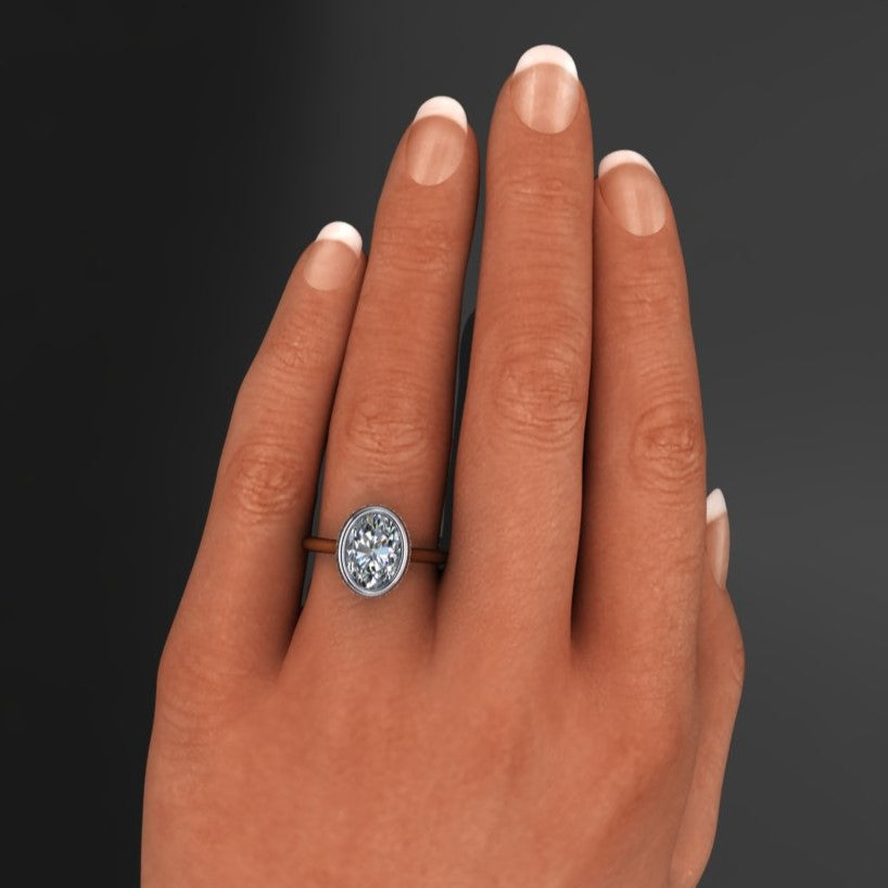 Oval 2 deals ct diamond ring