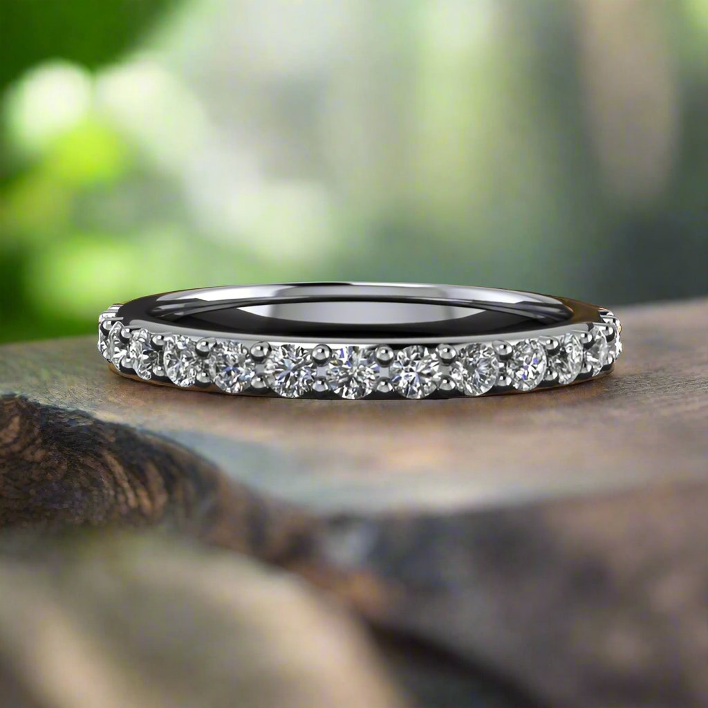 sage wedding band - diamond wedding band