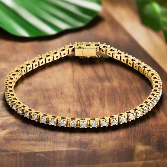 diamond tennis bracelet - 3.5 carat, genuine diamond bracelet - J Hollywood Designs