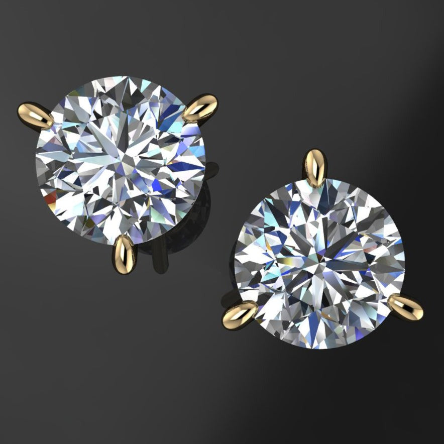 Seven carat stud earrings