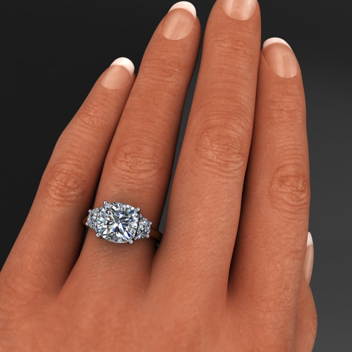 Moissanite rings on sale 3 carat