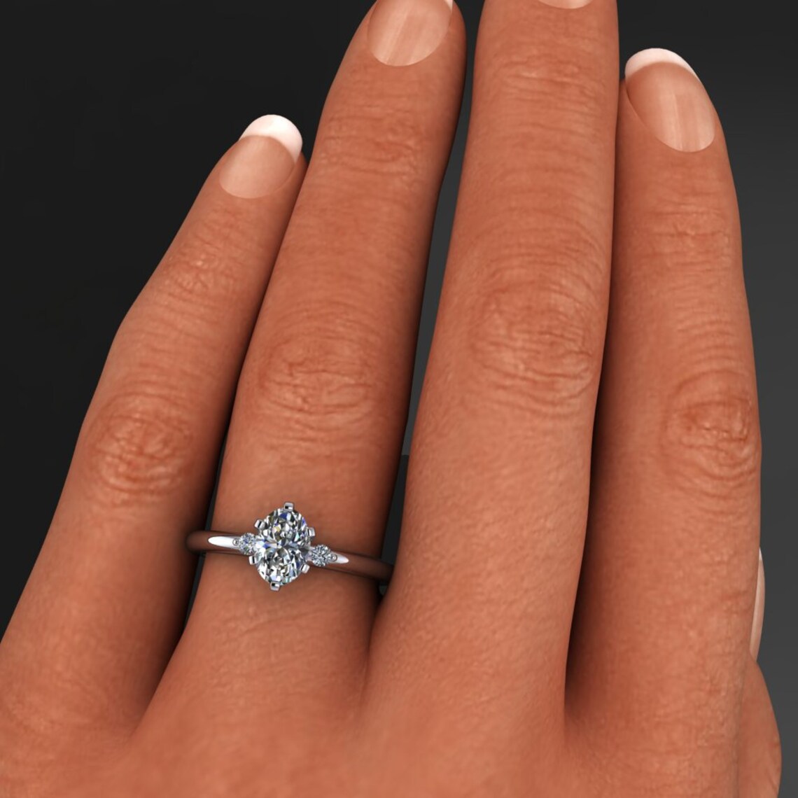 90 carat clearance diamond on finger